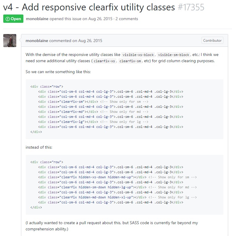 Bootstrap v4 - Add responsive clearfix utility classes