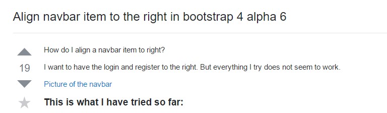  Regulate navbar  thing to the right  inside Bootstrap 4 alpha 6