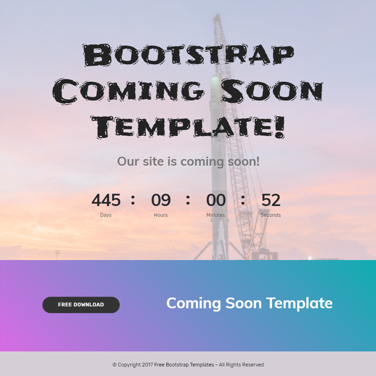 Free Bootstrap Coming Soon Themes