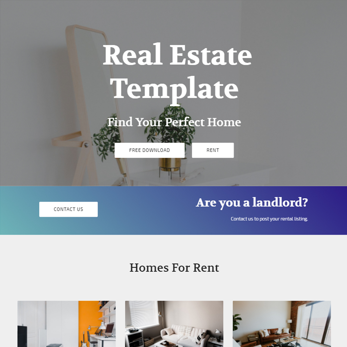 Free Bootstrap Real Estate Templates